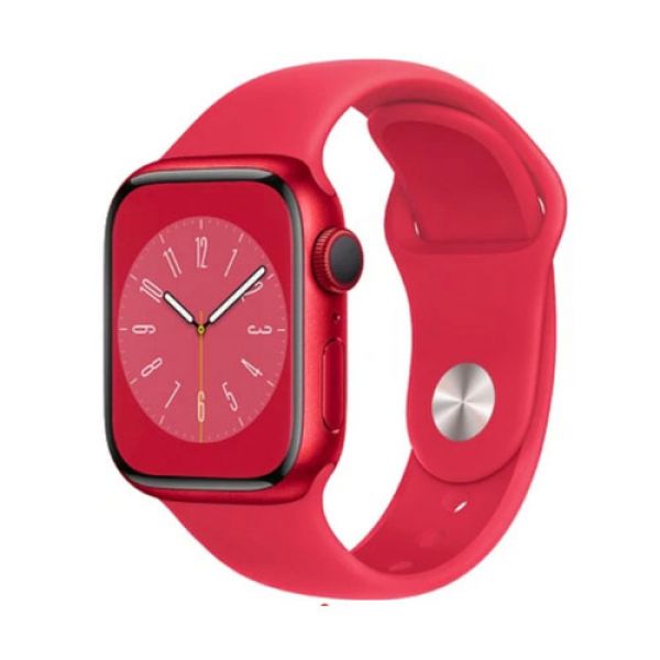 Apple Watch Series 8 - 45mm Viền Nhôm Dây Cao Su (Bản LTE) - Đỏ