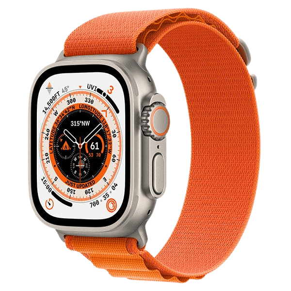 Apple Watch Ultra 1 - LTE 49mm viền Titanium dây Alpine - Da Cam