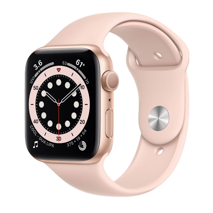 Apple Watch Series 6 44mm Bản Nhôm Dây Cao Su - Vàng Hồng